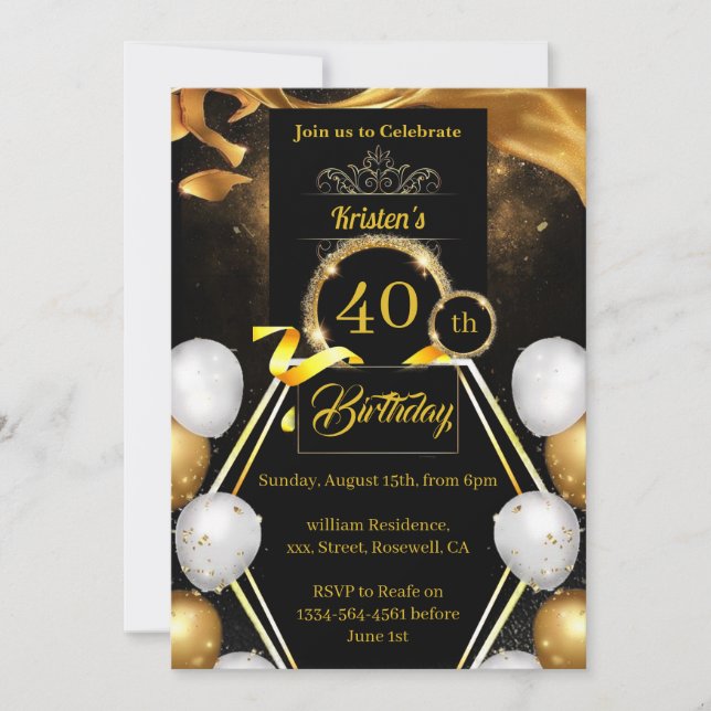 Birthday Invitation (Front)