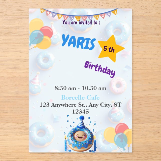  birthday invitation (Front)