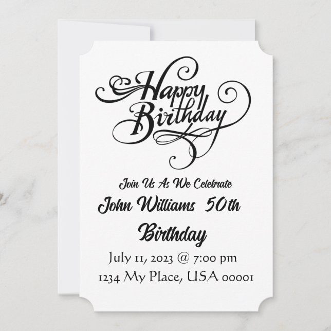 Birthday Invitation (Front)