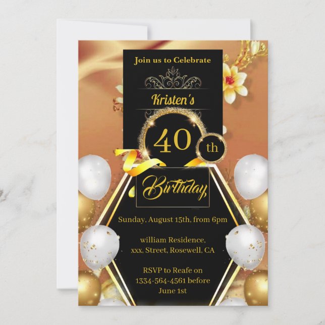 Birthday Invitation (Front)