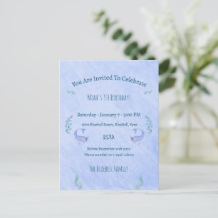 Birthday Invitation (10,8 x 14,2 cm) - Ocean Theme Postcard