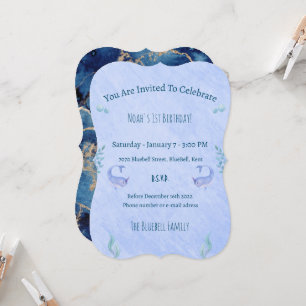 Birthday Invitation (12,7 x 17,8 cm) - Ocean Theme