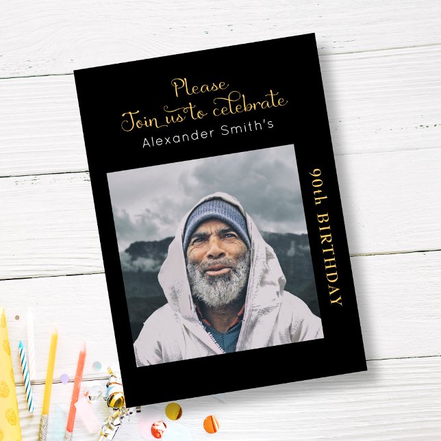 Birthday Invitation Black And Gold (Creator Uploaded)