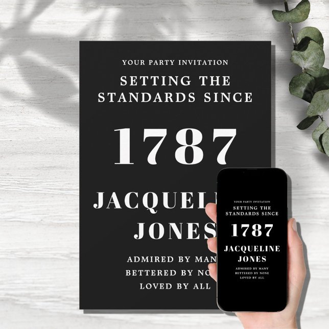 Birthday Invitation Black And White (Creator Uploaded)