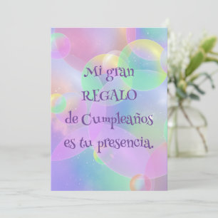 Birthday Invitation - Bubbles