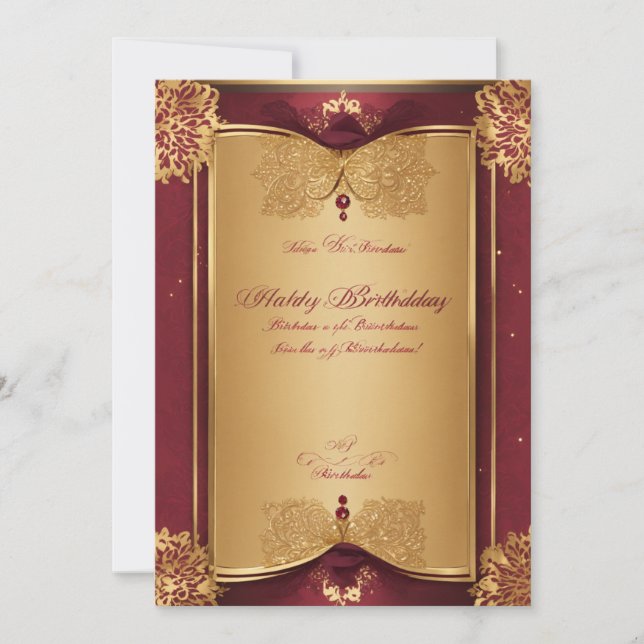  birthday invitation card (Front)