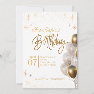 Birthday invitation card edit able