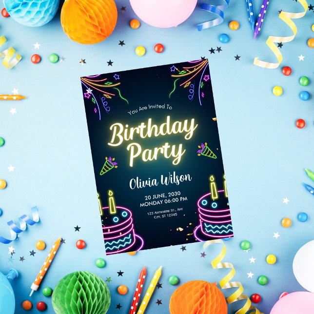 birthday invitation card Party - birthday card (Creator Uploaded)