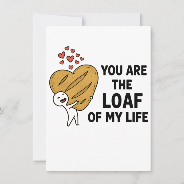 Birthday Invitation - Cute Bread Pun Party Invite (Front)