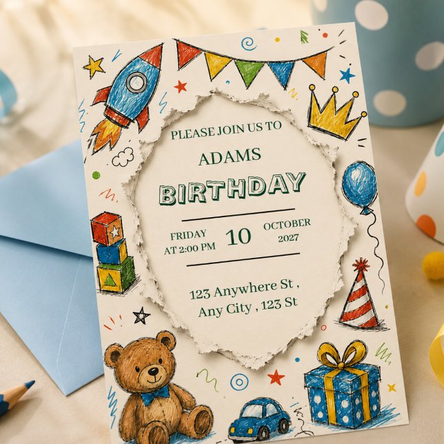 Birthday Invitation Kids Party Invite (Creator Uploaded)