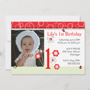 Birthday  Invitation - Ladybug