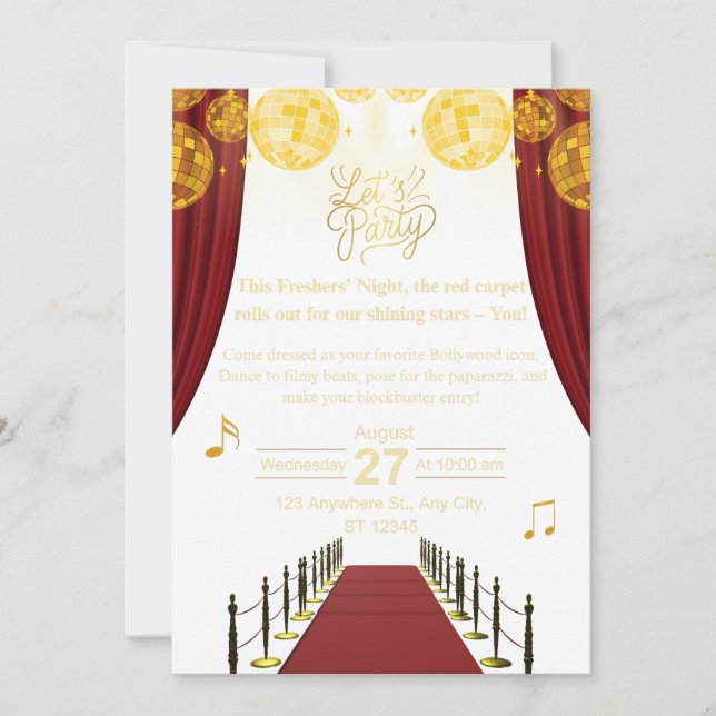 Birthday Invitation Minimal Elegant Modern Design (Front)