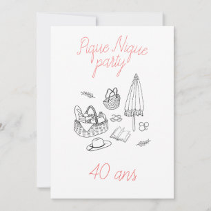 Birthday Invitation Picnic Nique