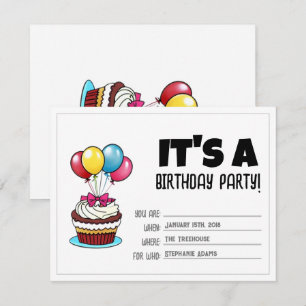 Birthday Invite Custom Customizable Invitation