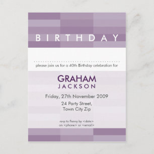 BIRTHDAY INVITE :: modern rectangular panel 4