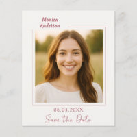 Birthday ivory rose gold photo Save the Date