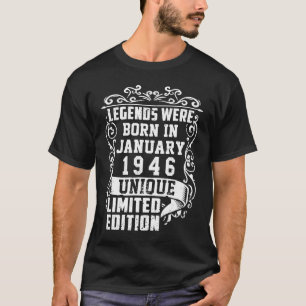 Birthday January 1946 Year  Used Legends T-Shirt