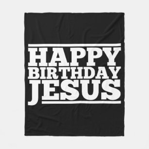 Birthday Jesus Christmas Fleece Blanket