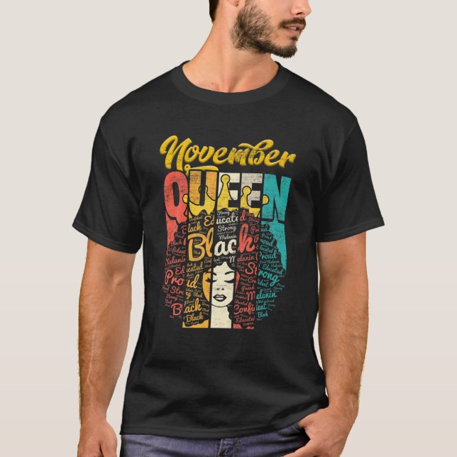 Birthday Junenth Queen Born In November Girls Wome T-Shirt (Front)