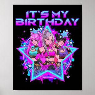 Birthday K p Kids Girls K-p Birthday Girl Kp Poster