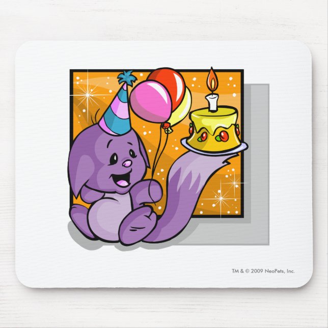Birthday Kacheek Mouse Pad (Front)