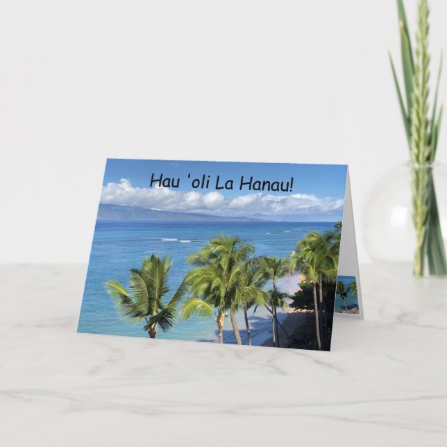 Birthday Kahana Beach Card (Front)