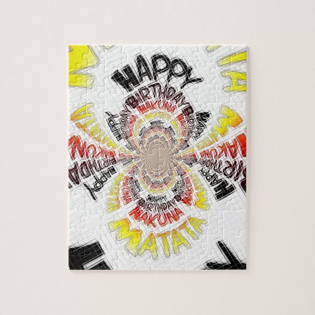 Birthday Kaleidoscope Art Print Jigsaw Puzzle (Vertical)