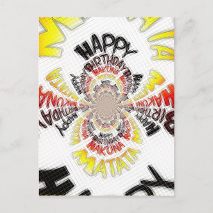 Birthday Kaleidoscope Art Print Postcard