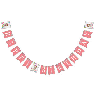 Birthday kawaii princess rainbow unicorn magical  bunting 