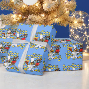 Birthday Kazoo Blue Wrapping Paper