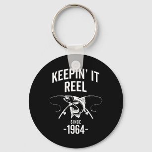 Birthday Keepin It Reel Since 1964 Fishing Fisherm Key Ring