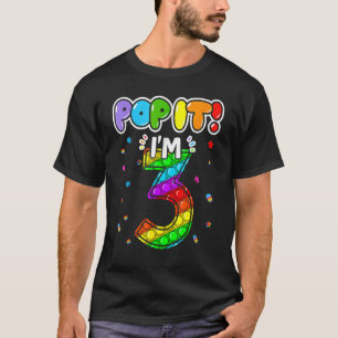 Birthday Kids Pop It I am 3 years old 3rd Birthday T-Shirt