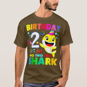 Birthday Kids Shark2 Years Old 2ndFamily  T-Shirt