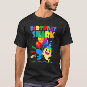 Birthday Kids Shark 3 Year Old 3rd Birthday Matchi T-Shirt