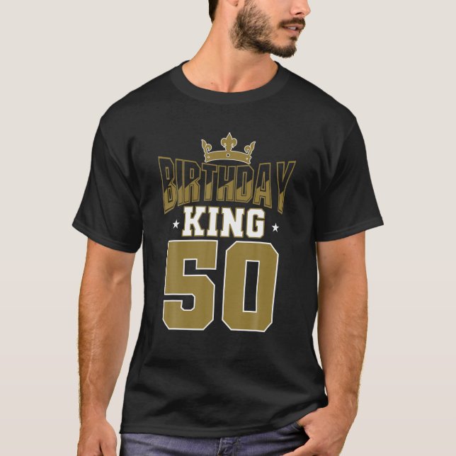 Birthday King 50 Bday Party Celebration 50Th Royal T-Shirt (Front)