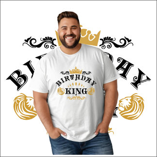 Birthday King Classic Typography Tri-Blend Shirt