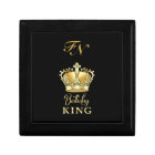 Birthday King Gold Crown Royal Monogram Luxury