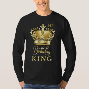 Birthday King Gold Crown Royal Monogram Luxury T-Shirt