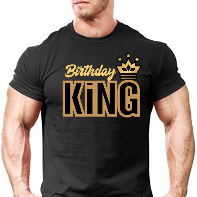 Birthday King Typography Design T-Shirt (Creator Uploaded)