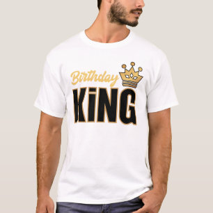 Birthday King Typography T-Shirt