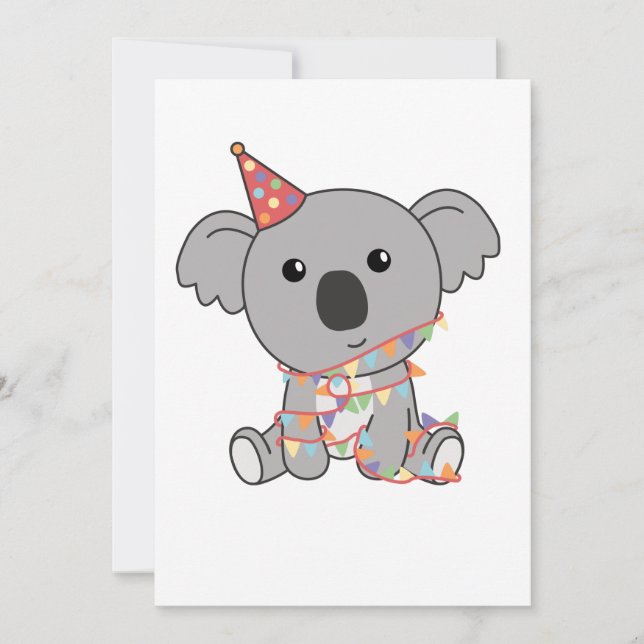 Birthday Koala For Kids A Birthday Holiday Card (Front)