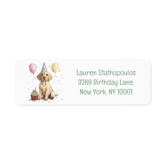 Birthday Labrador Retriever Dogs (Front)