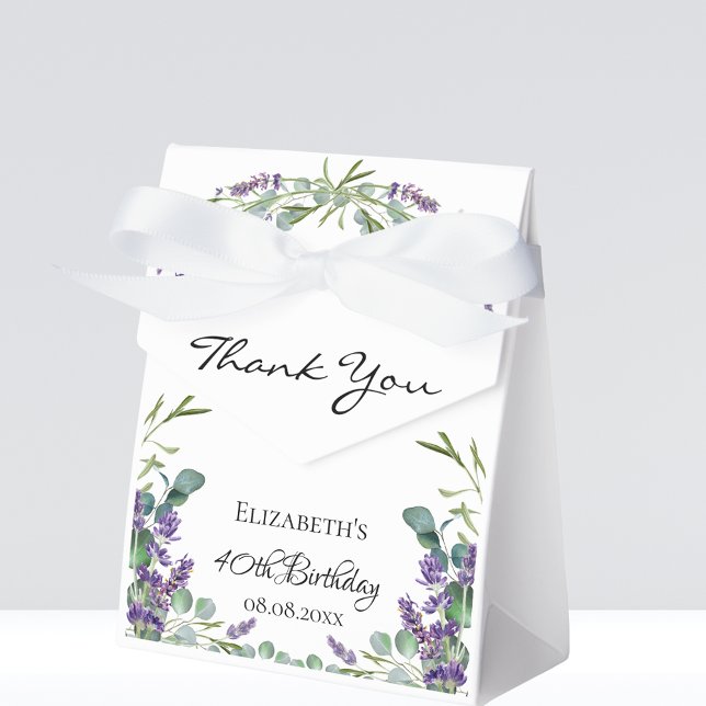 Birthday lavender eucalyptus violet thank you  favour box (Creator Uploaded)