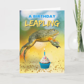 Birthday Leapling Leap Year Frog Card