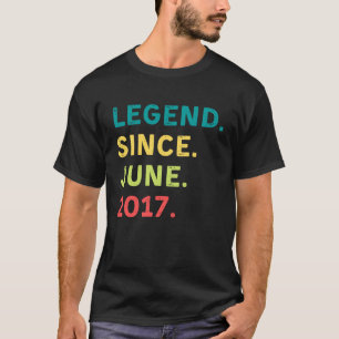 Birthday Legend 2017 June Saying Retro Celebration T-Shirt