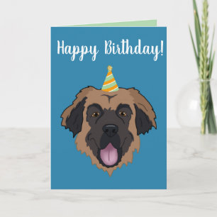 Birthday Leonberger  Holiday Card