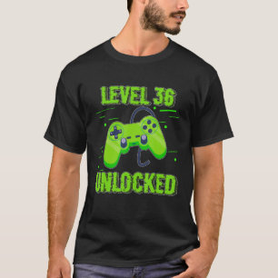 Birthday   Level 36 Unlocked Video Games Controlle T-Shirt