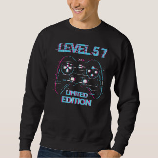 Birthday Level 57 Years Gaming Used Sweatshirt