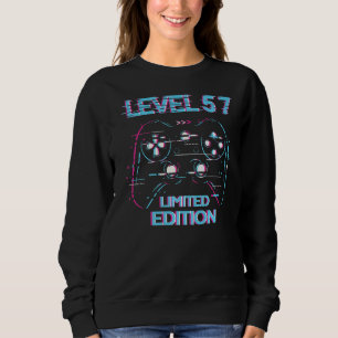 Birthday Level 57 Years Gaming Used Sweatshirt