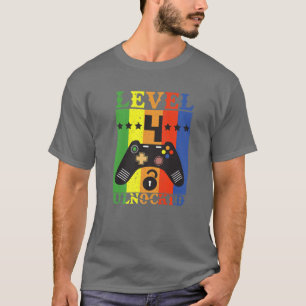 Birthday Level Up 4Th Birthday Gamer, Cool Level 4 T-Shirt